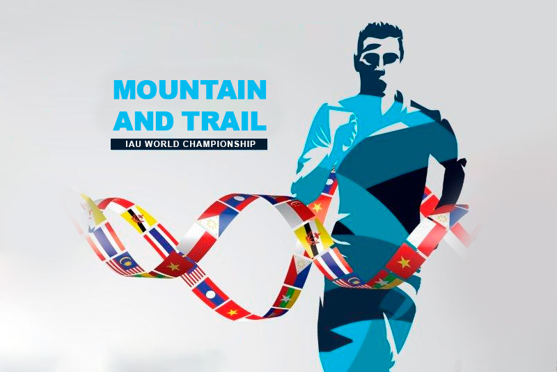 Branding logo for the IAU Mountain and Trail World Championship.