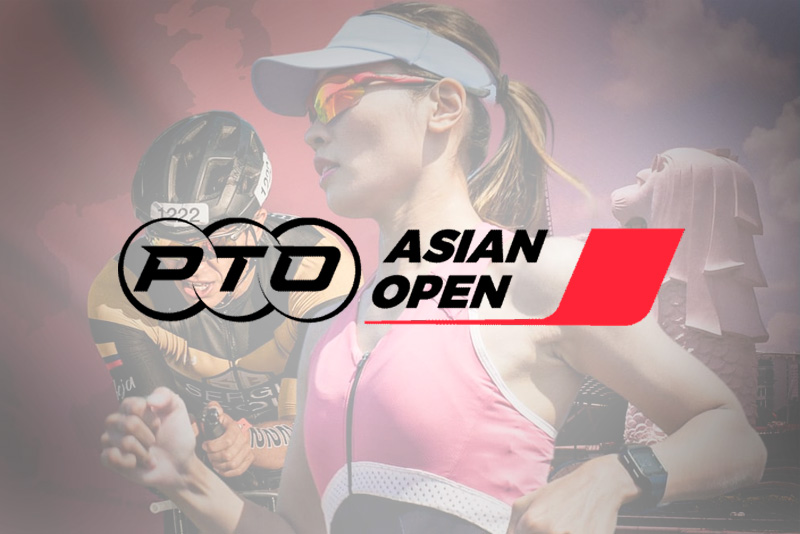 Branding logo for the PTO Asian Open triathlon.