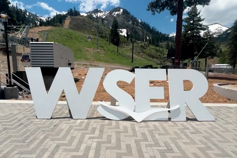 Large letters WSER outside the expo for Western States 100.