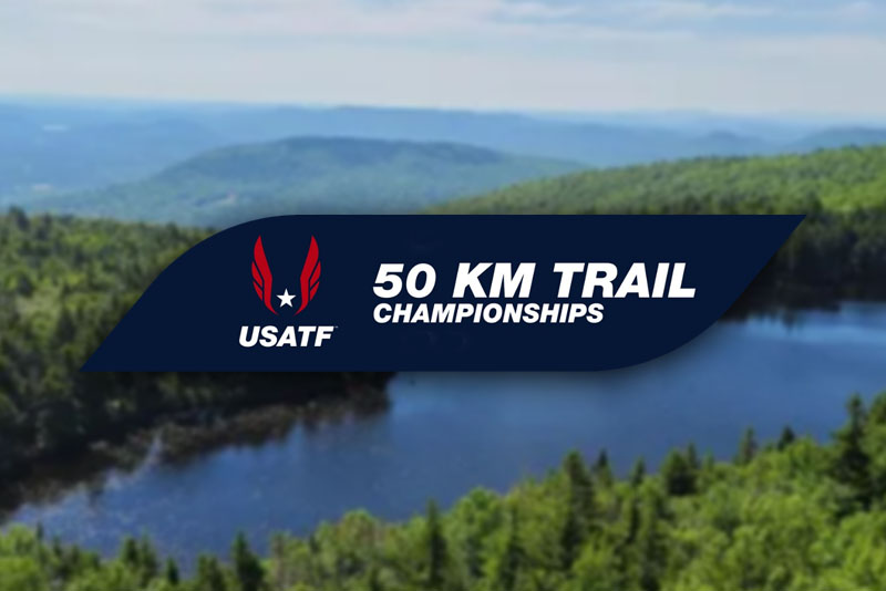 Branding logo for the USATF 50k Trail Championships