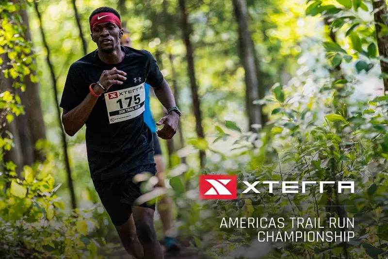 Branding logo for the XTERRA Americas Trail Run Championship.